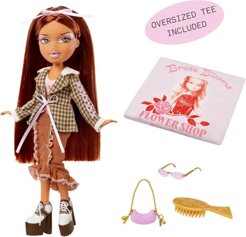 Bratz Stylin’ Yasmin Fashion Doll with Customizable Tee & Accessories