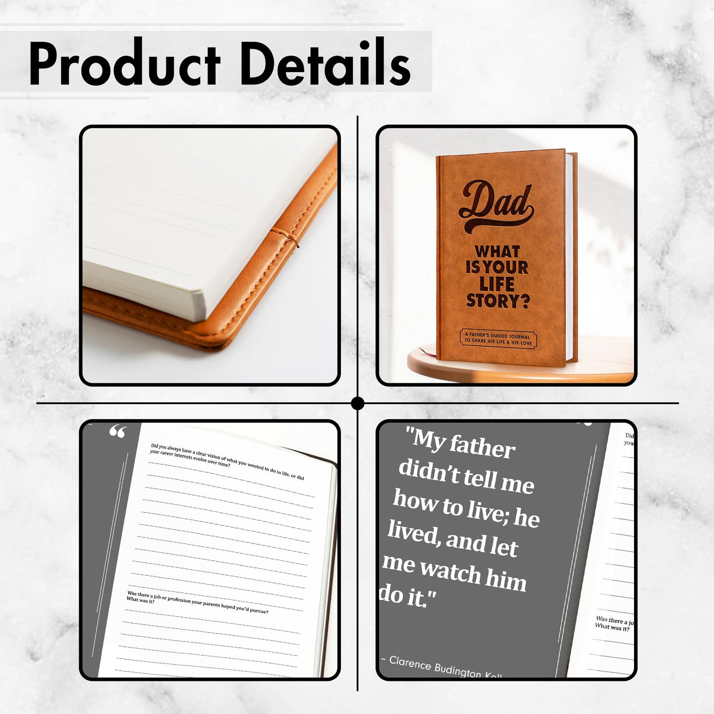 BRAVEBUG Dad Story Journal – Personalized Father’s Day Gift