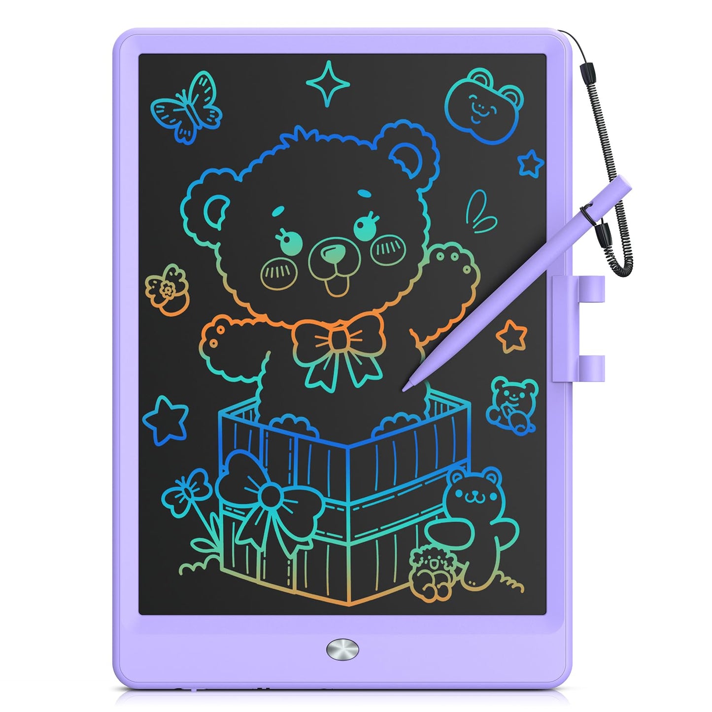 Bravokids 10-Inch LCD Writing Tablet for Kids 3-8 - Purple Doodle Board