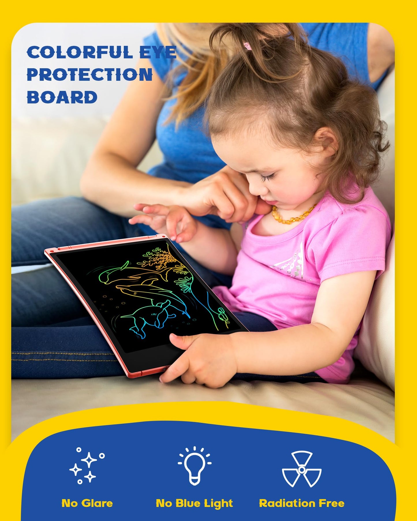 Bravokids 2 Pack LCD Writing Tablet – 8.5 inch Doodle Boards for Kids