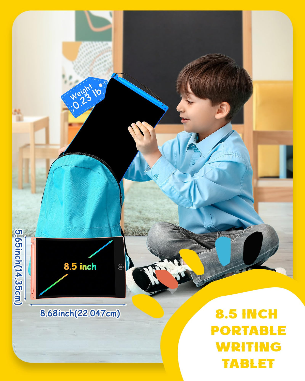 Bravokids 2 Pack LCD Writing Tablet – 8.5 inch Doodle Boards for Kids