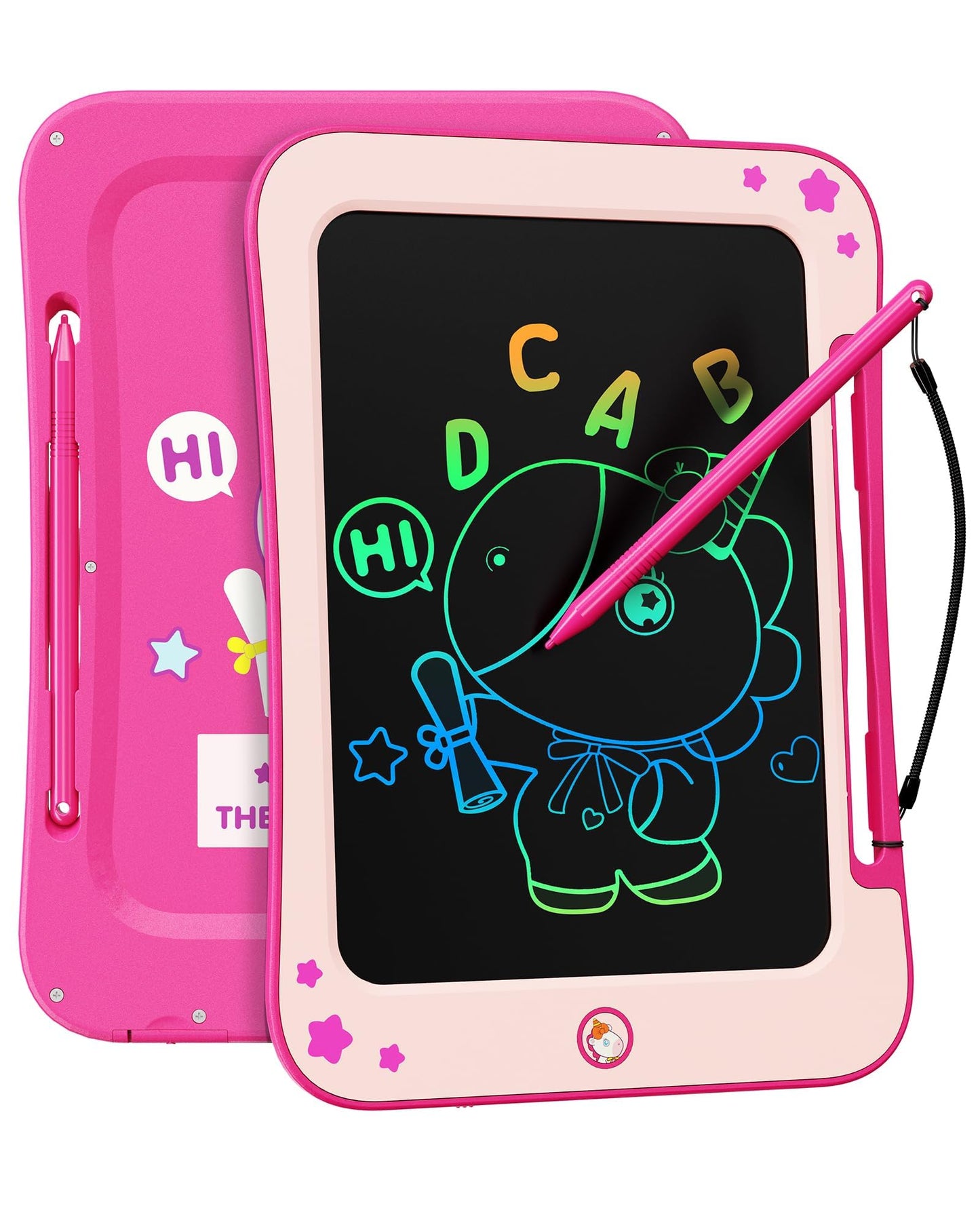 Bravokids 8.5-Inch LCD Writing Tablet for Kids – Pink Doodle Board