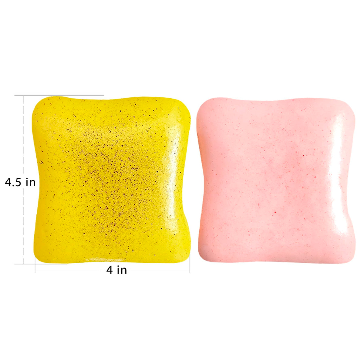 Bread Butter Squishy – Slow Rising Stress Balls for Fidget & Focus (Yellow & Pink)