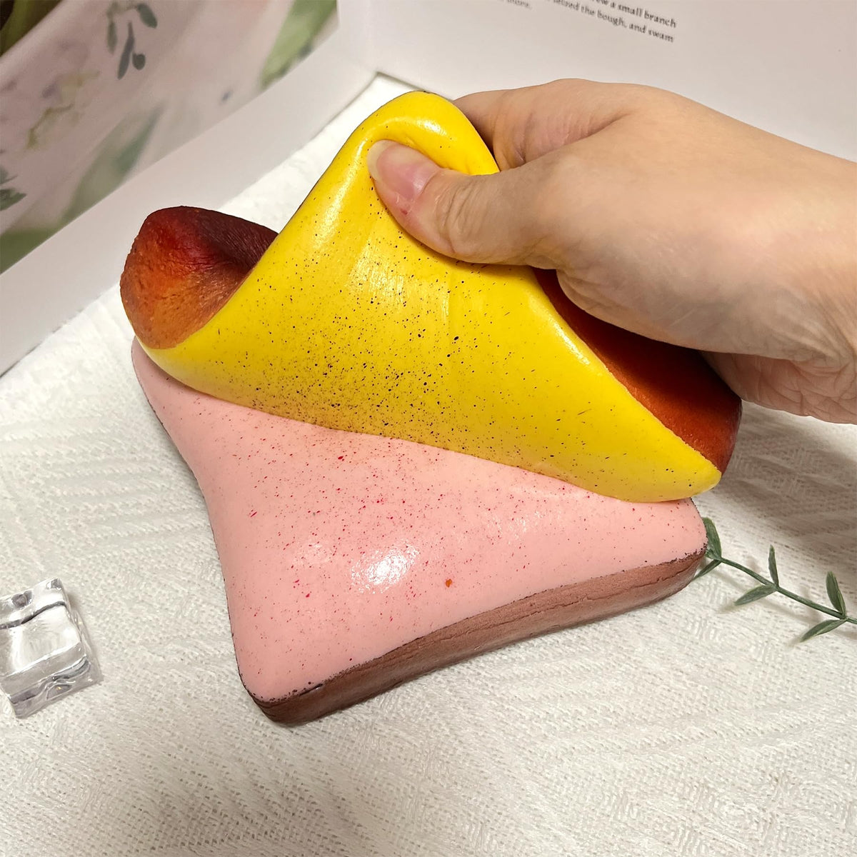 Bread Butter Squishy – Slow Rising Stress Balls for Fidget & Focus (Yellow & Pink)