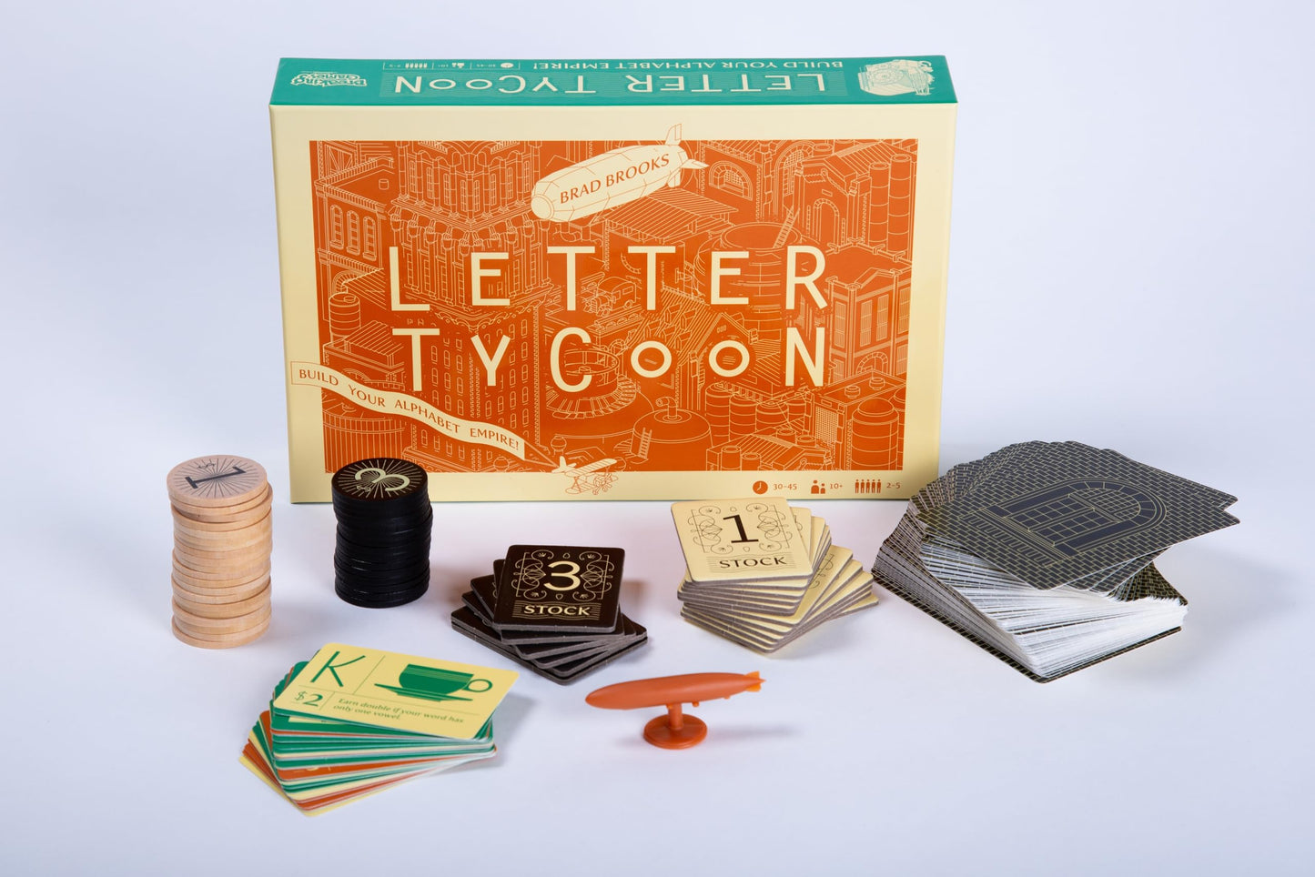 Letter Tycoon by Breaking Games - Mensa Select Word-Building Strategy Game for 2-5 Players