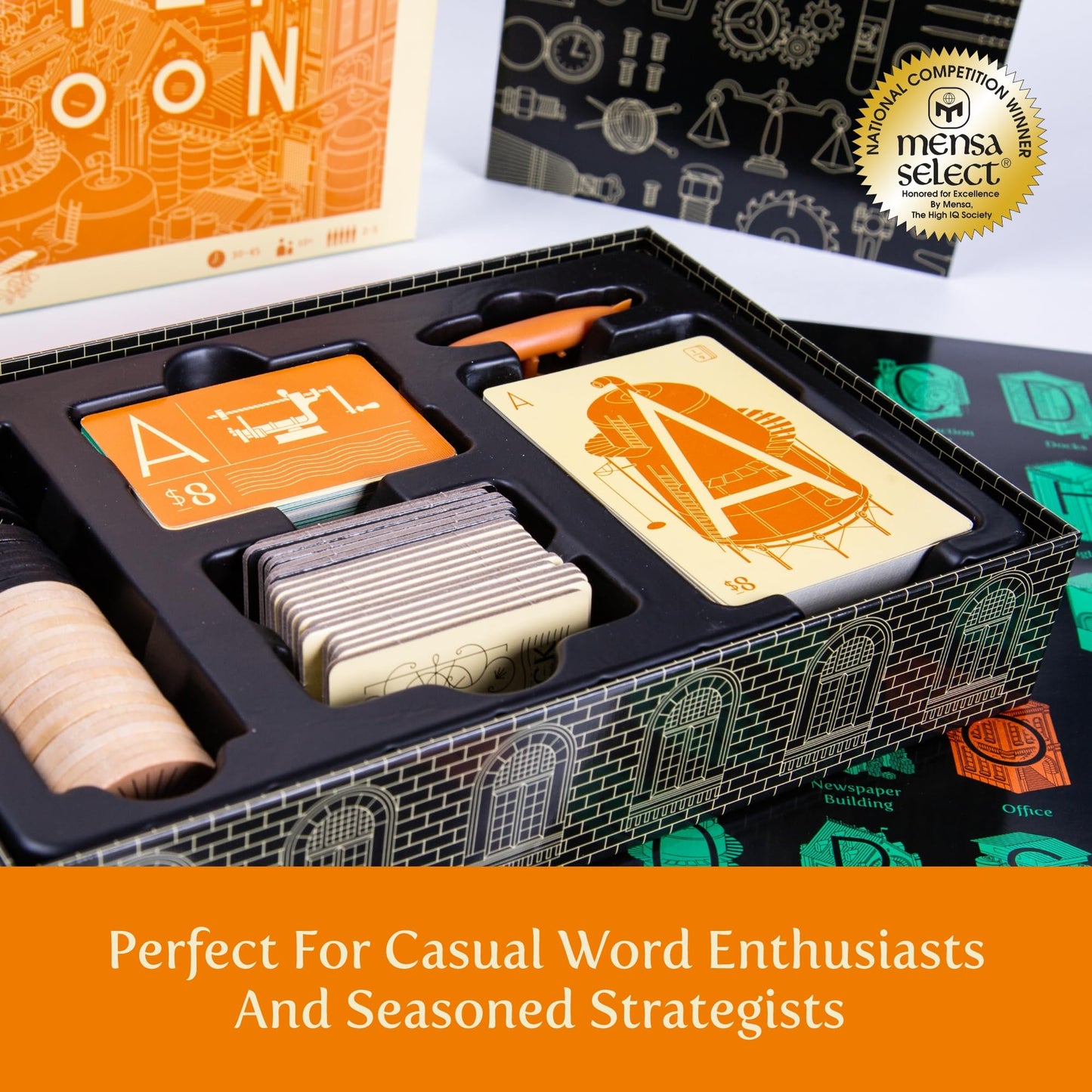 Letter Tycoon by Breaking Games - Mensa Select Word-Building Strategy Game for 2-5 Players