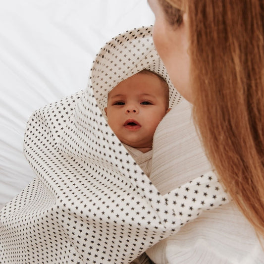 Breastfeed Apron - Grey Stars-Clearance