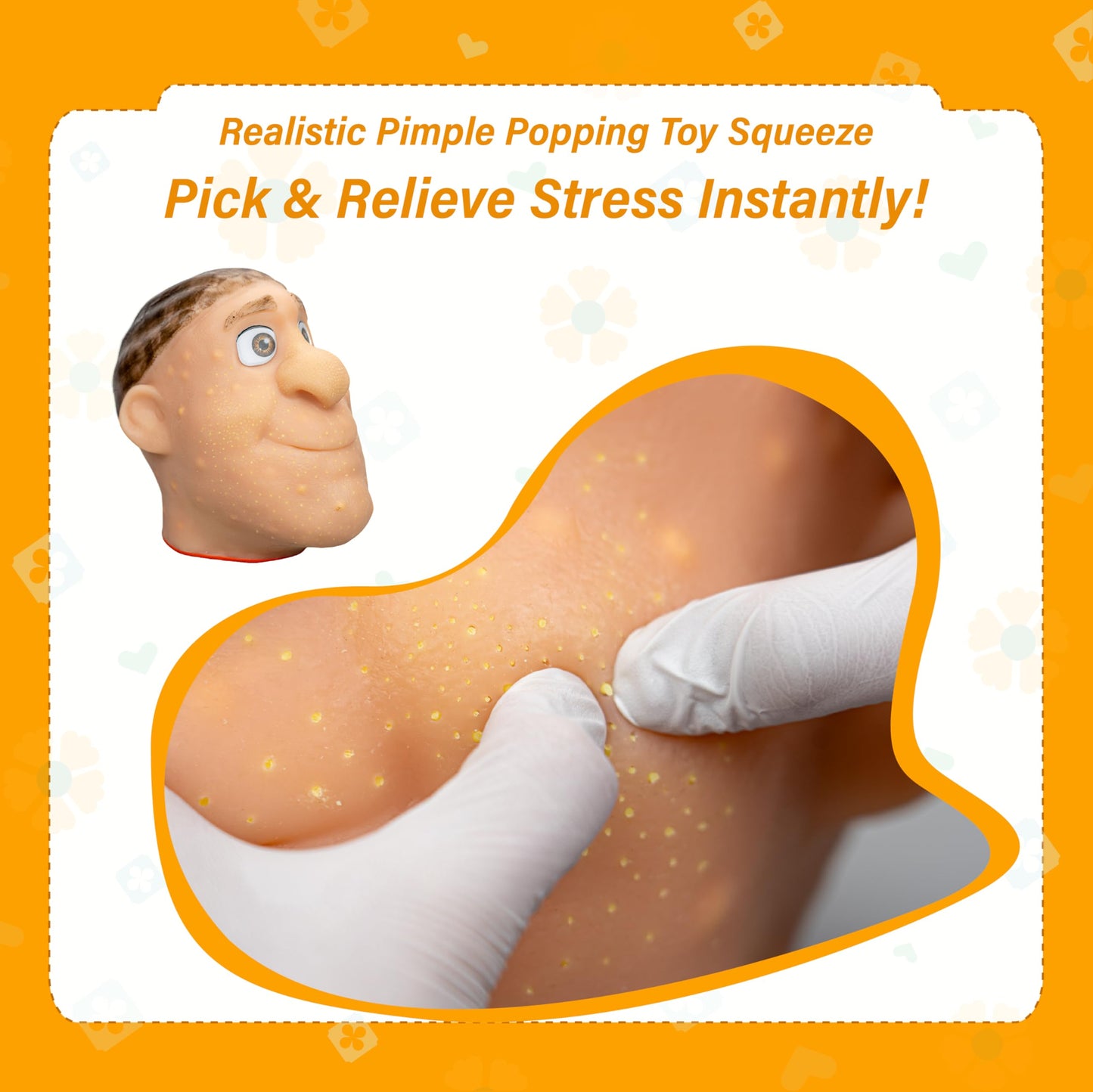 brenzo 2026 Refillable Pimple Popping Toy – Big Head Squeeze for Stress Relief