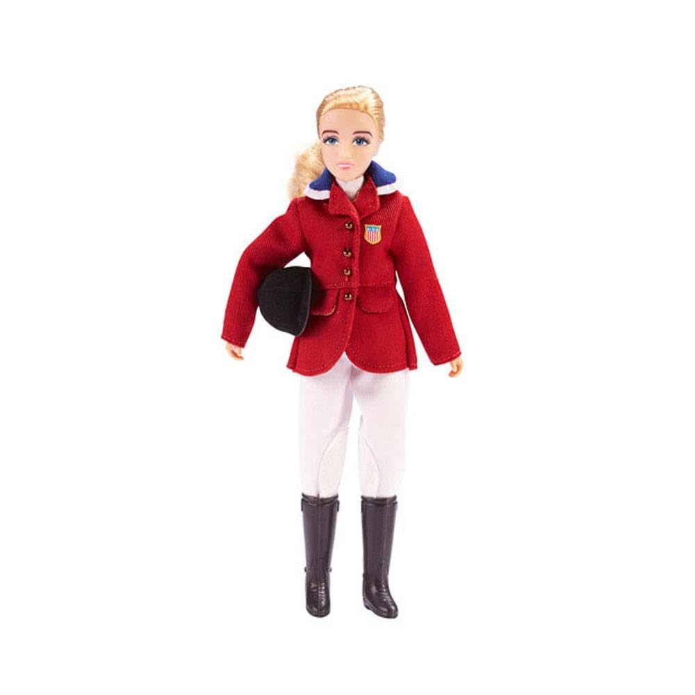 Breyer 8\" Show Jumping Brenda Doll – 1:9 Scale, Fully Articulated, Scarlet US Equestrian Team Attire