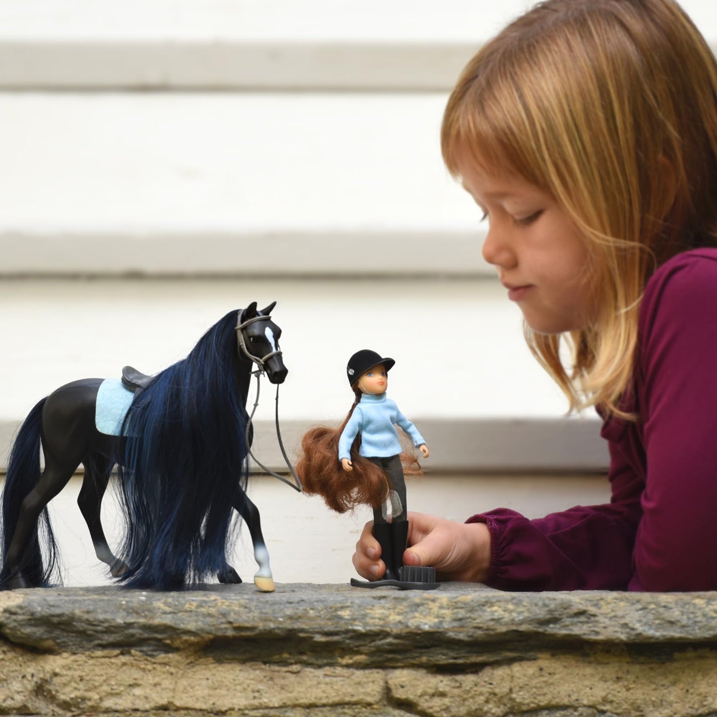 Breyer Jet & Charlotte 1:12 Horse & Rider Set – Freedom Series
