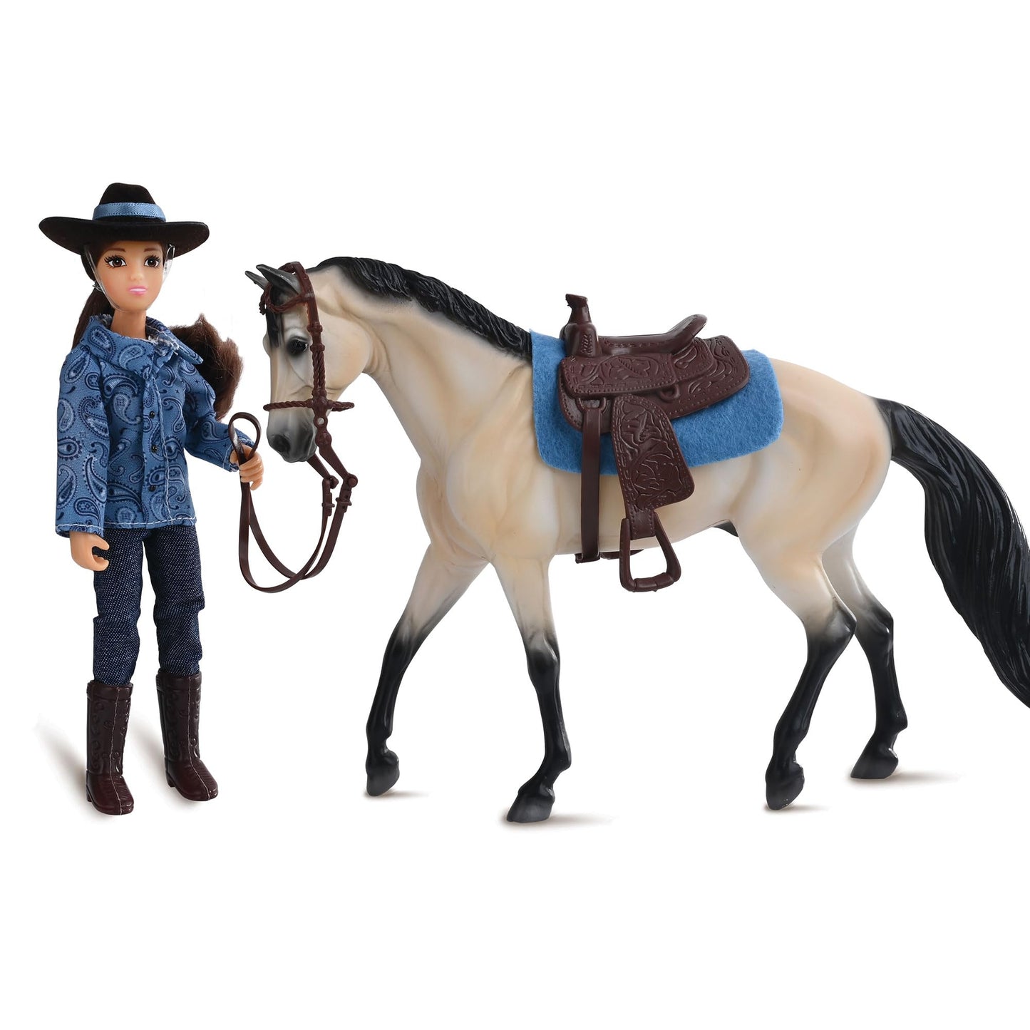 Breyer Freedom Series Western Horse and Rider | 1:12 Scale Model (61155)