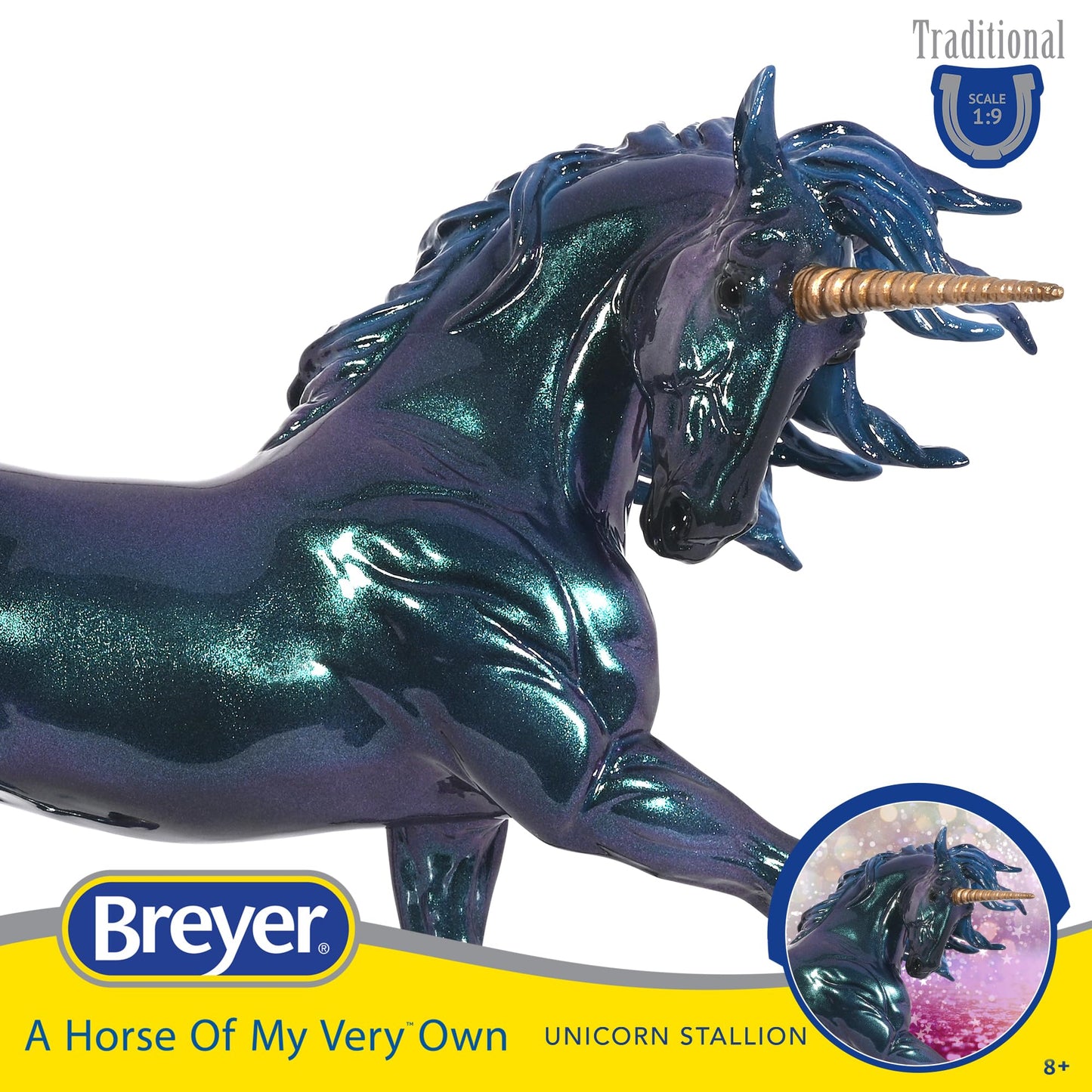 Breyer Neptune Unicorn Stallion – Traditional Series 1:9, 13in