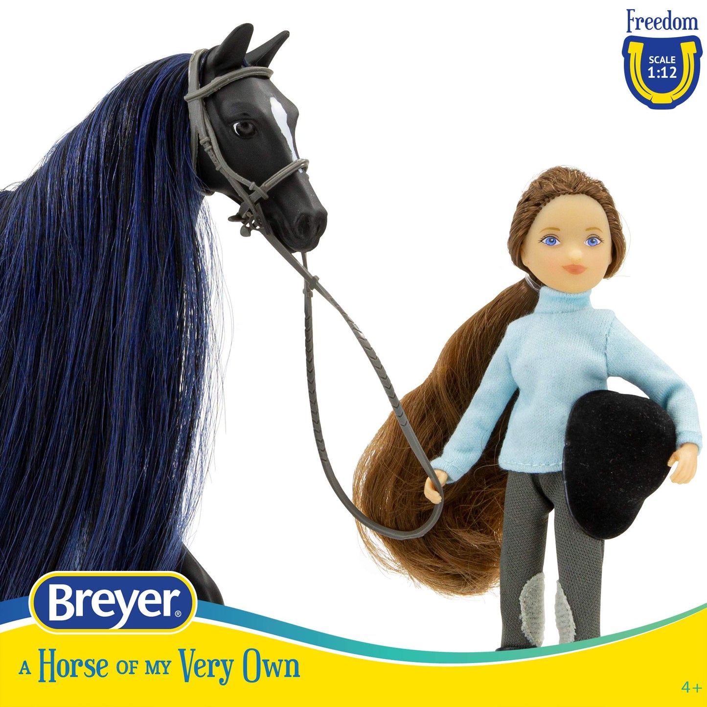 Breyer Jet & Charlotte 1:12 Horse & Rider Set – Freedom Series