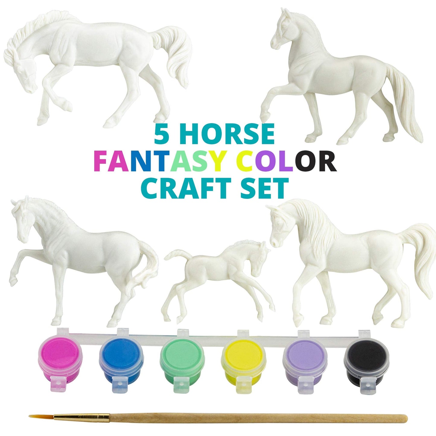 Breyer Stablemates Fantasy Horse Paint Set – 5 Piece, 1:32 Scale, Model #4235, Yellow