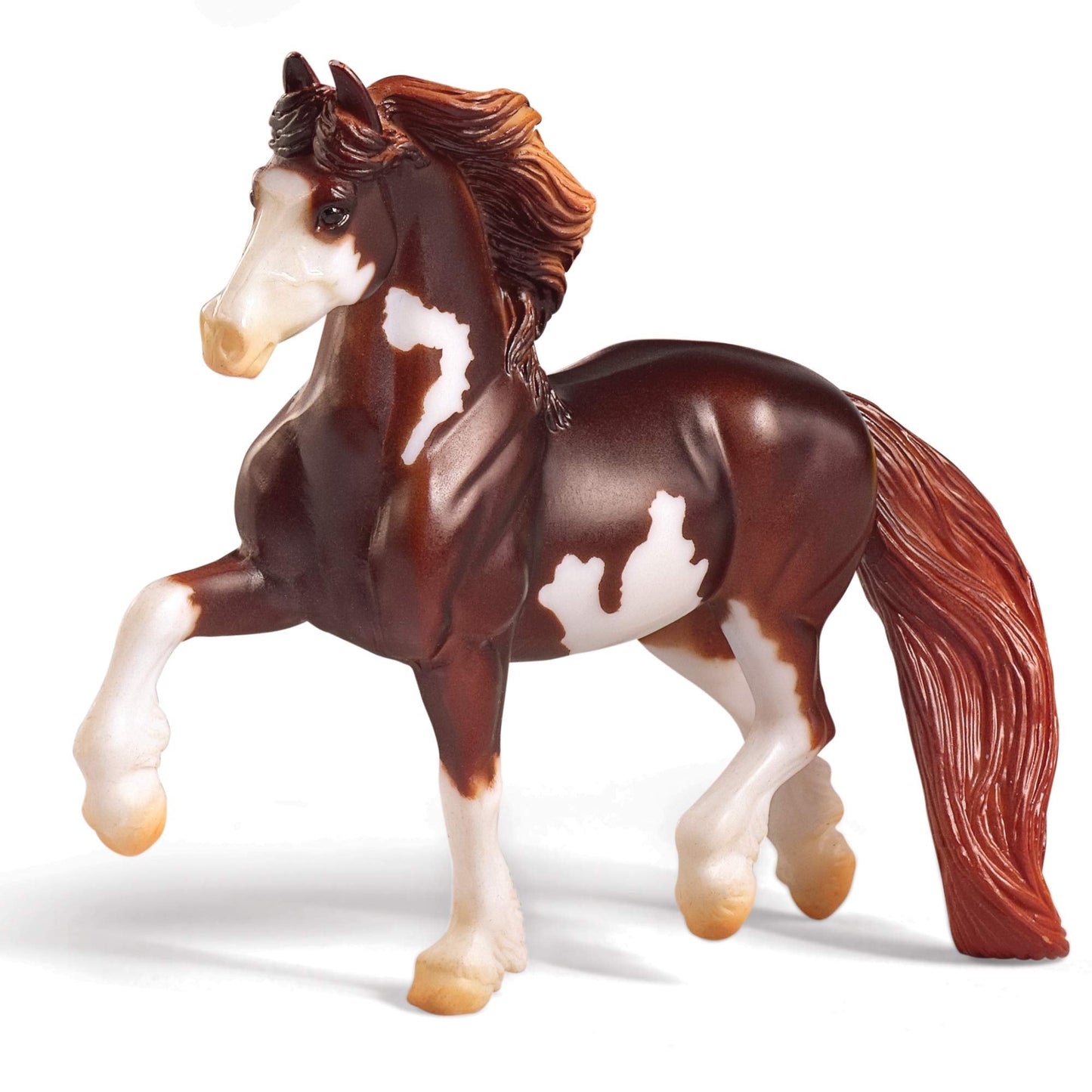 Breyer Stablemates Red Stable Set: 2 Hand-Painted Horses & 3-Stall Barn
