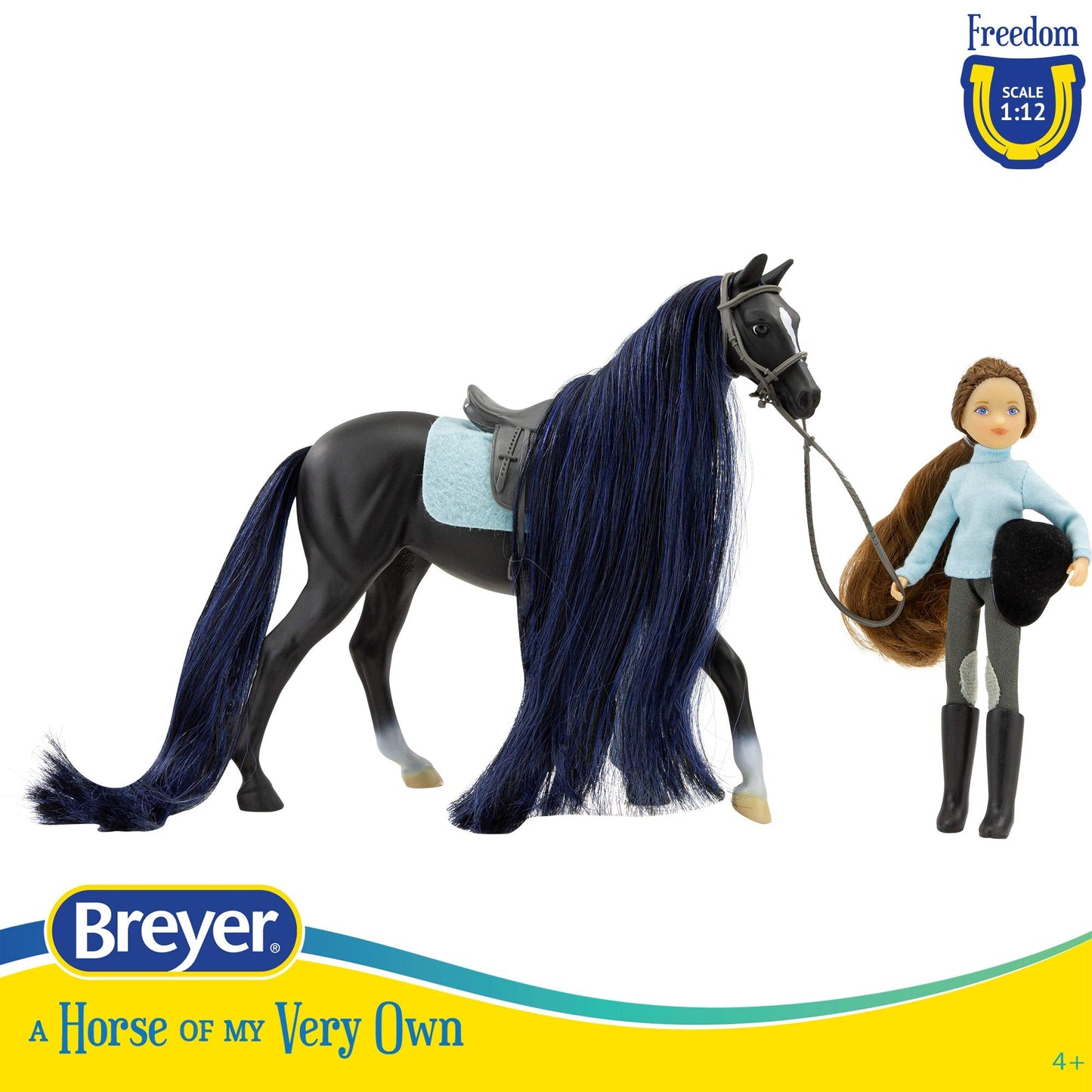 Breyer Jet & Charlotte 1:12 Horse & Rider Set – Freedom Series
