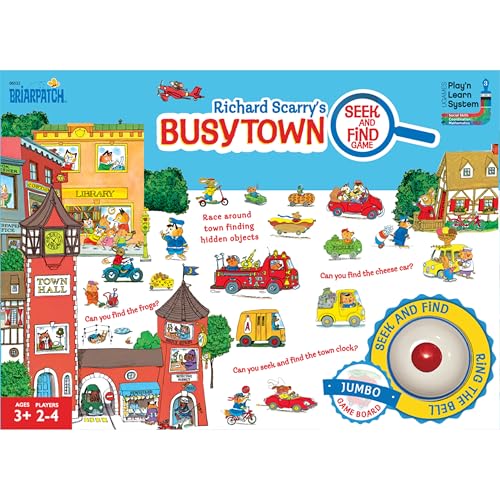 Briarpatch Busytown Seek and Find Game – Cooperative, Screen-Free Fun for Preschool to 1st Grade