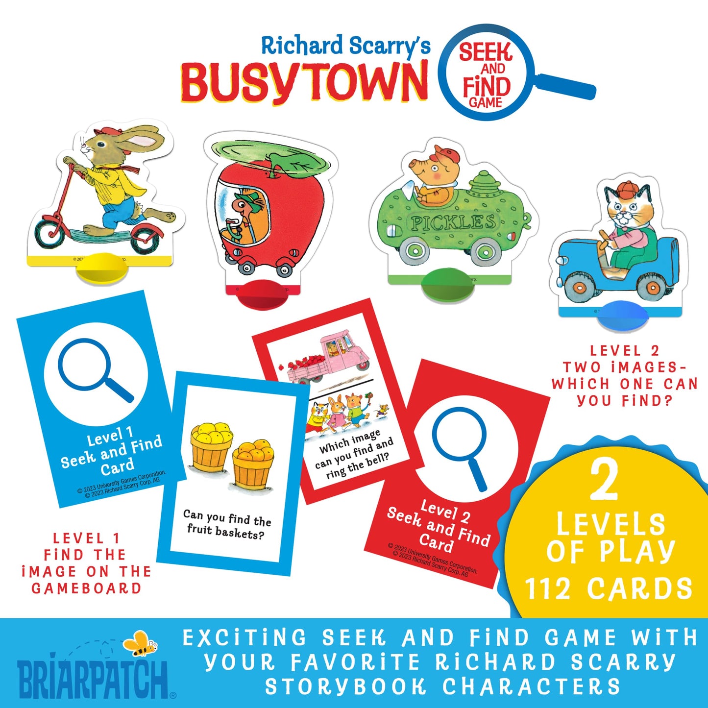 Briarpatch Busytown Seek and Find Game – Cooperative, Screen-Free Fun for Preschool to 1st Grade