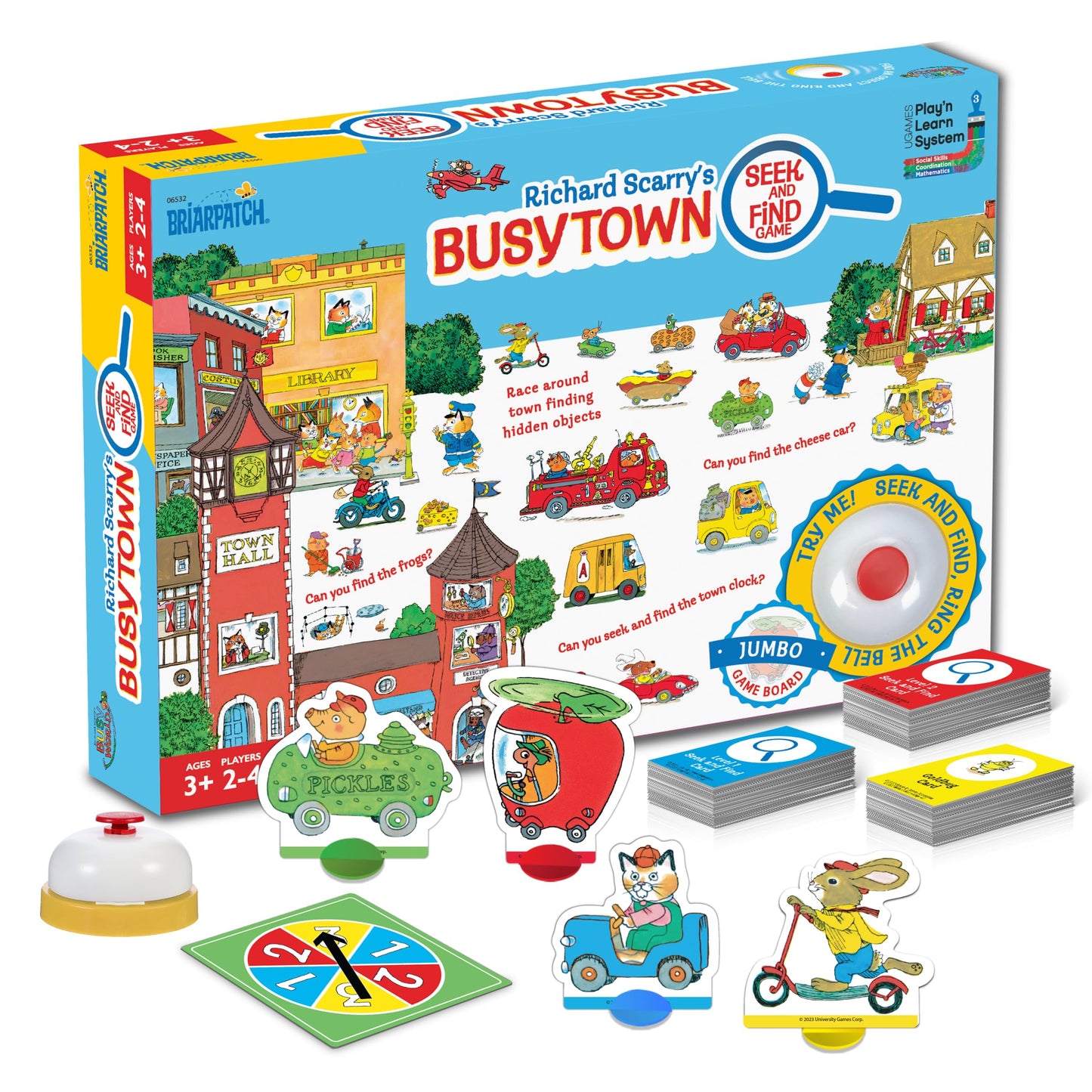 Briarpatch Busytown Seek and Find Game – Cooperative, Screen-Free Fun for Preschool to 1st Grade