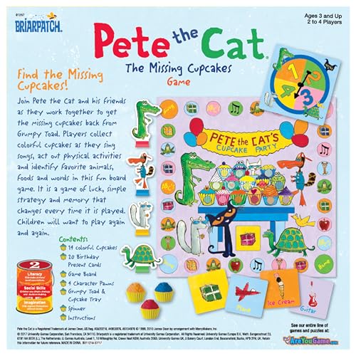 Briarpatch Pete the Cat: The Missing Cupcakes Game – Cooperative Fun for Ages 3+