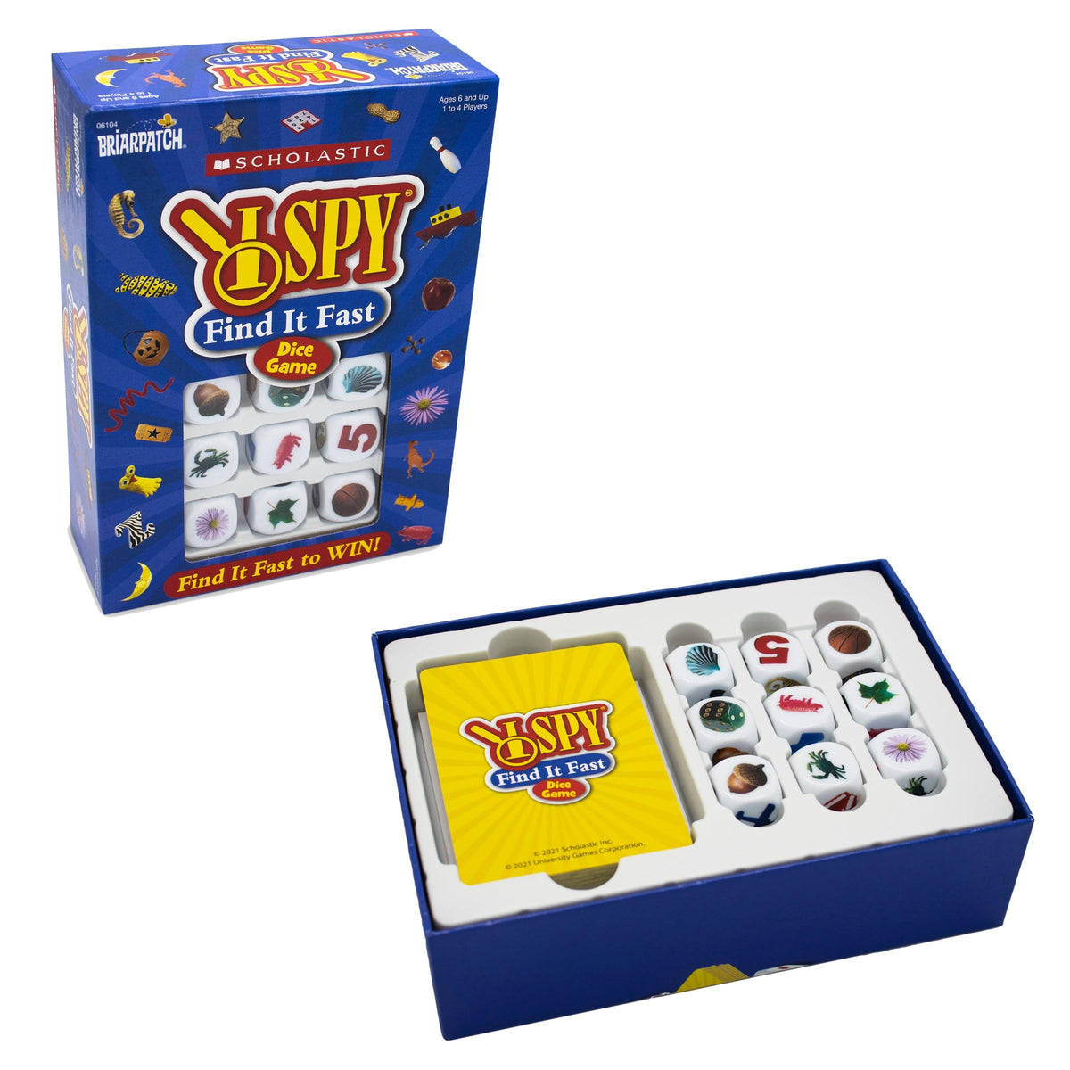 Briarpatch I SPY Find It Fast Game | Quick Dice Action & Literacy for Ages 6+
