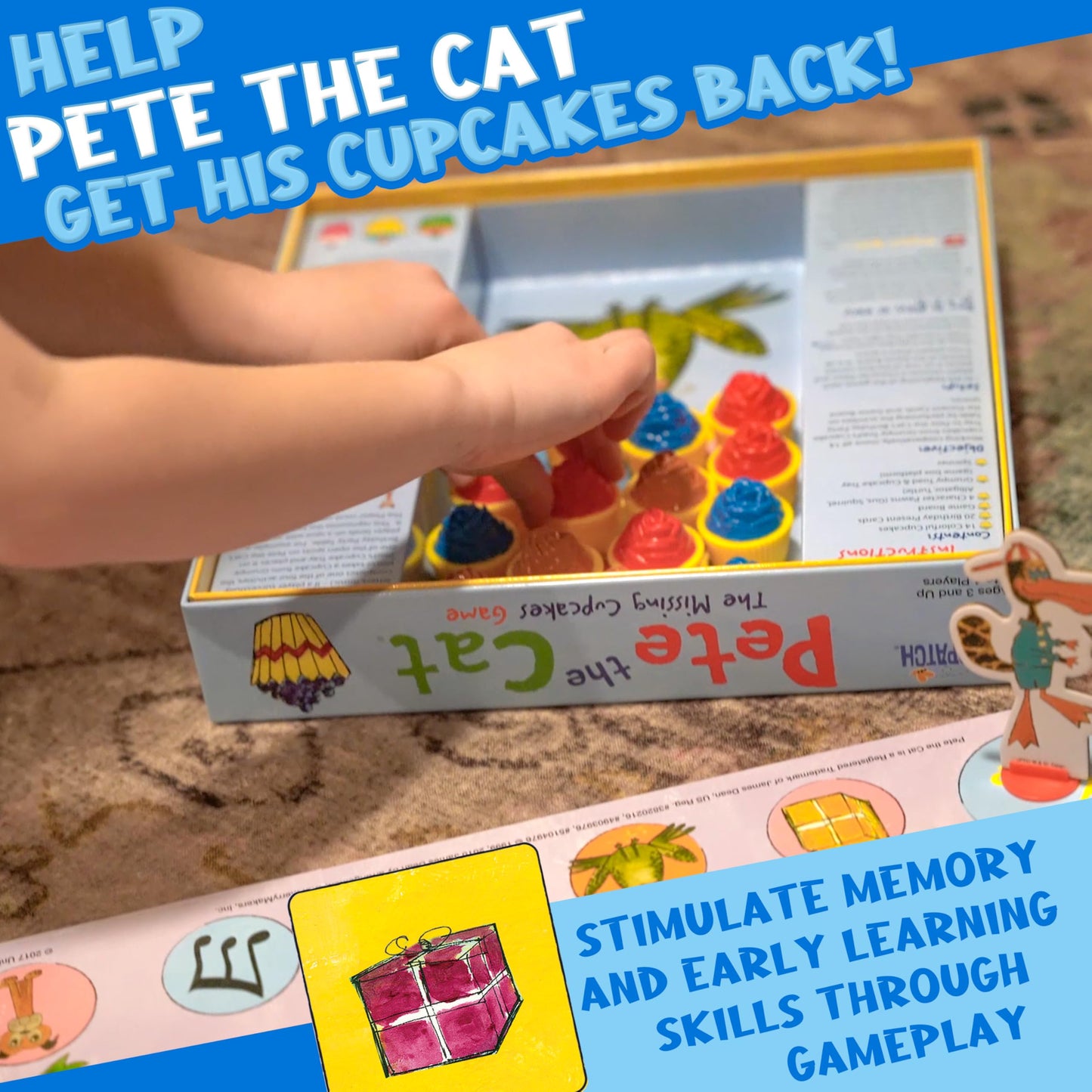 Briarpatch Pete the Cat: The Missing Cupcakes Game – Cooperative Fun for Ages 3+