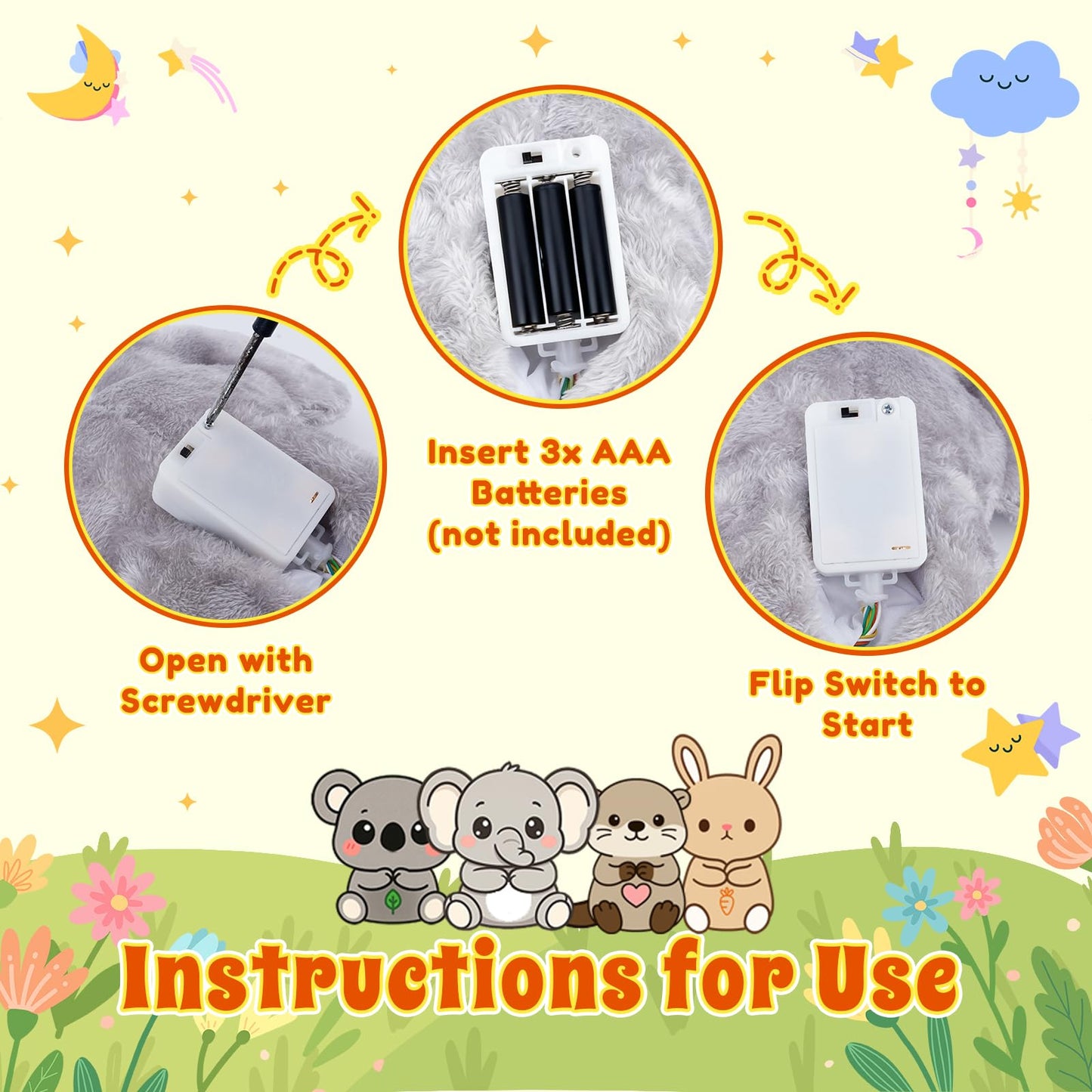 BRICHOEE Breathing Otter Plush: Soothing Glow, Calming Music & Lights for Sleep