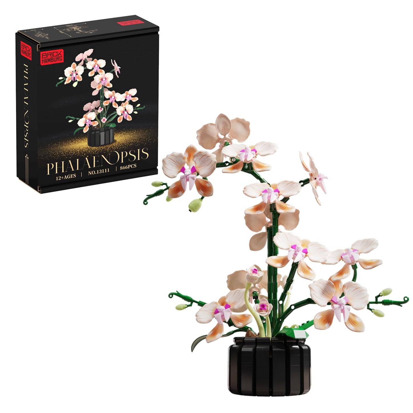 BRICK HAMBURG Flower Bouquet Building Blocks Kit – DIY Artificial Flowers for Home & Office