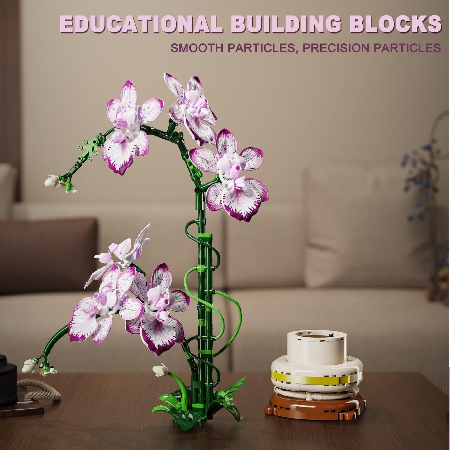 BRICK HAMBURG Flowers Toys Building Blocks Set with Vase – Realistic Never-Wilting Bouquet for Home & Office Decor