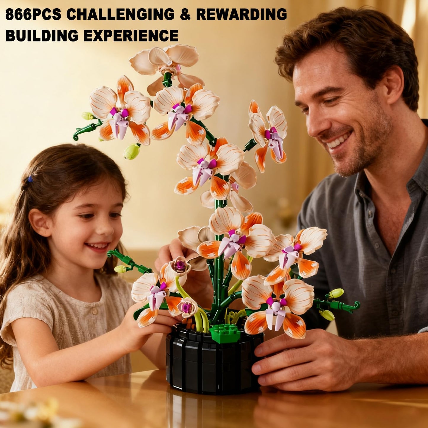 BRICK HAMBURG Flower Bouquet Building Blocks Kit – DIY Artificial Flowers for Home & Office