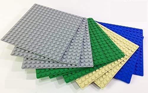 Brick Loot Classic Baseplates – 5x5, 10-Pack, Compatible with Major Brands