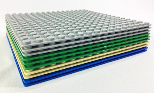 Brick Loot Classic Baseplates – 5x5, 10-Pack, Compatible with Major Brands
