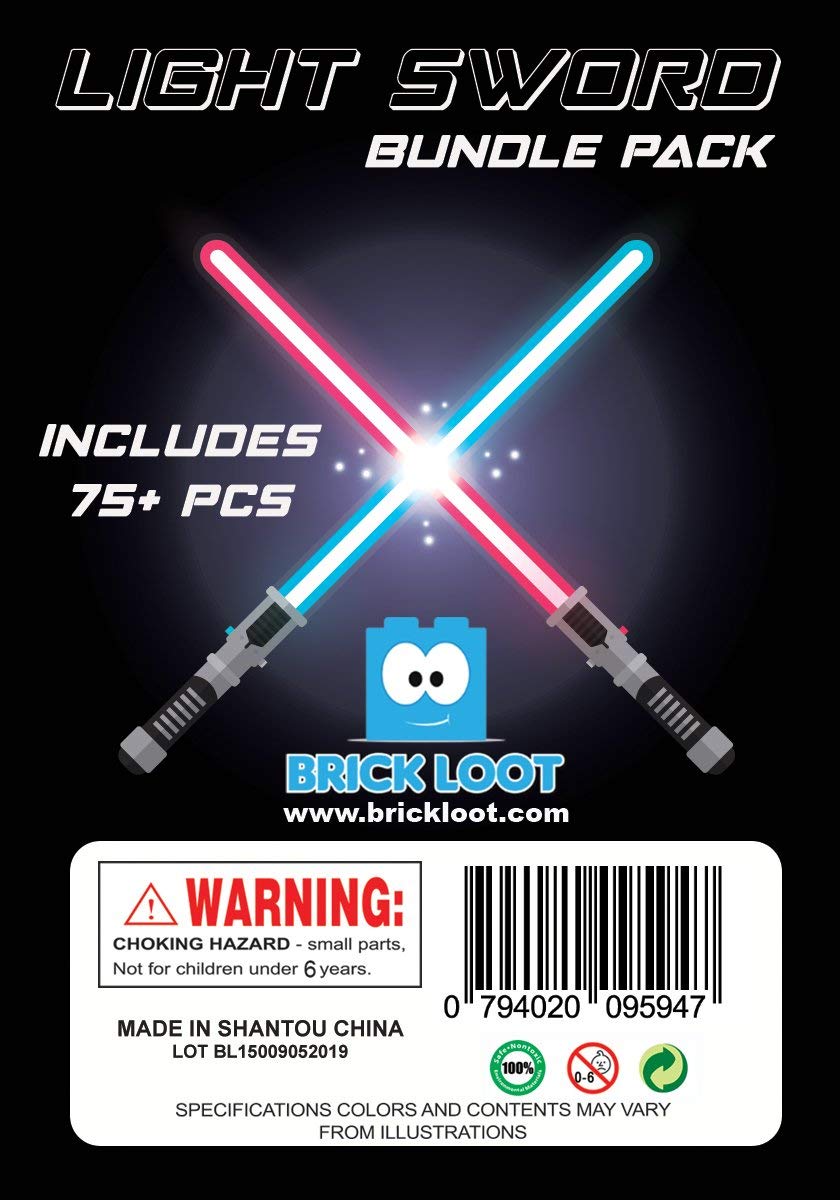 Brick Loot Light Sabers & Blasters Pack – 75+ LEGO Minifig Accessories