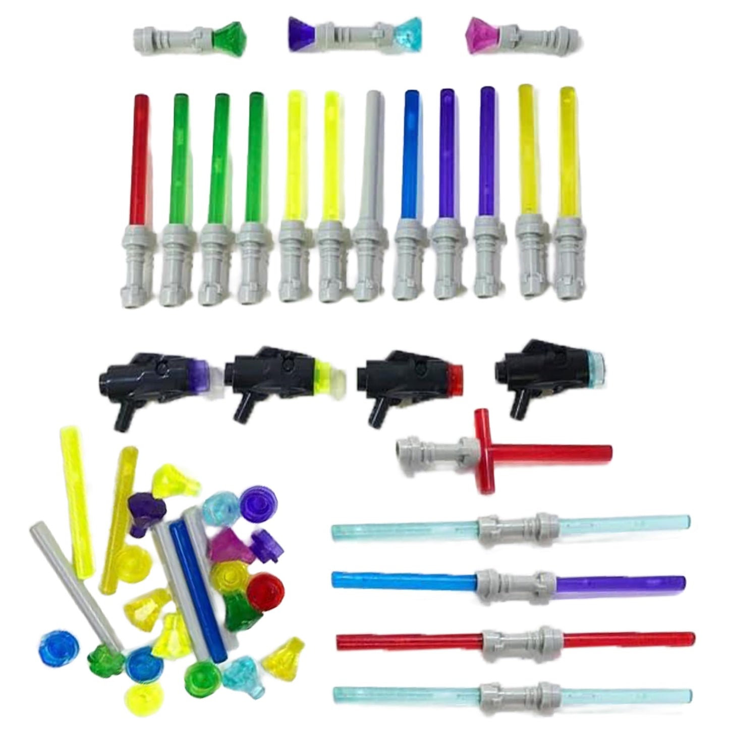 Brick Loot Light Sabers & Blasters Pack – 75+ LEGO Minifig Accessories