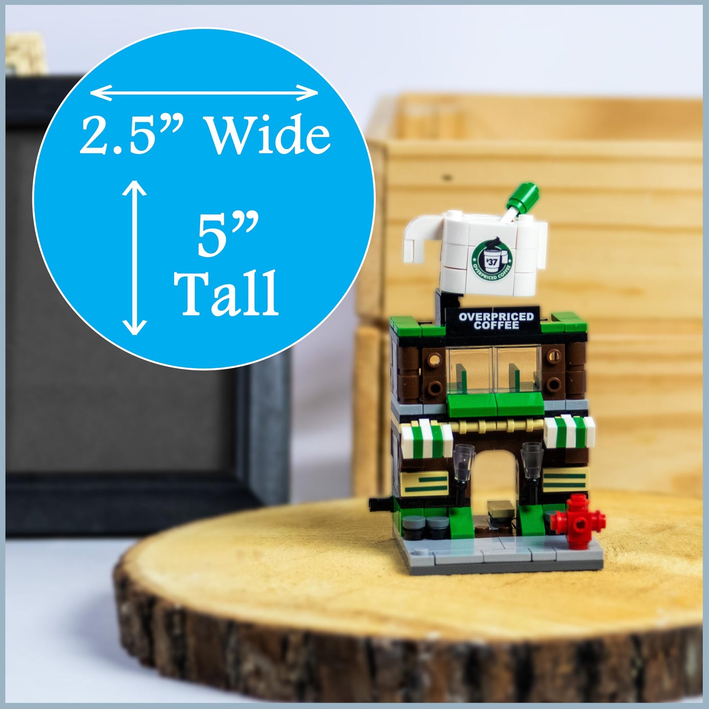 Brick Loot Mini City Coffee Shop – 208-Piece Building Set, LEGO Compatible, Ages 6+