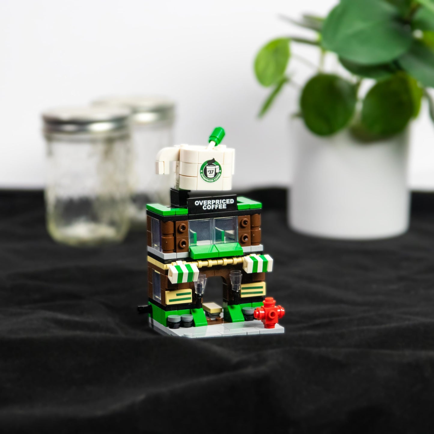 Brick Loot Mini City Coffee Shop – 208-Piece Building Set, LEGO Compatible, Ages 6+