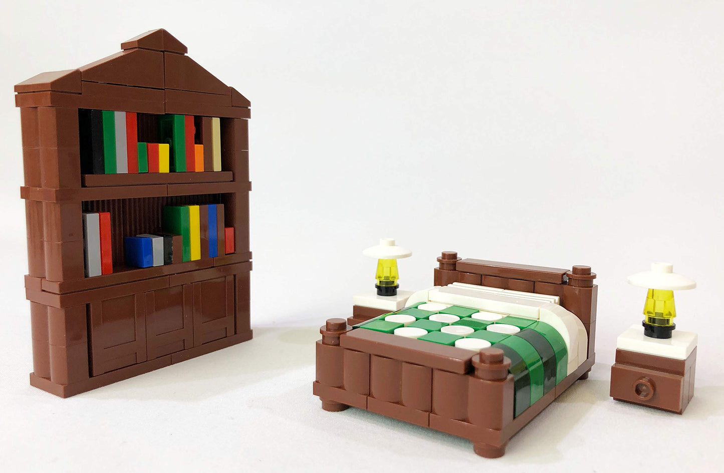 Brick Loot 236-Piece LEGO-Compatible Minifigure City Furniture Set – Sofa, Bed, TV, Bookshelf for Adults & Kids 6+
