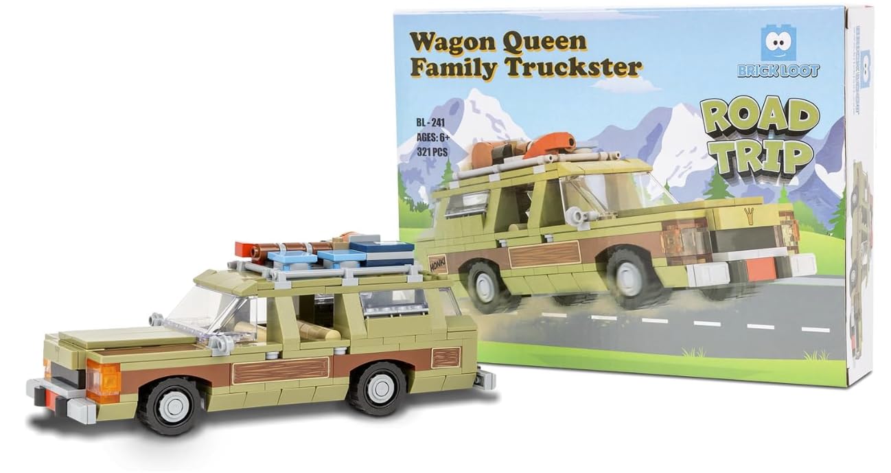 Brick Loot Wagon Queen Truckster Toy Building Set – 312 Pieces, LEGO-Compatible