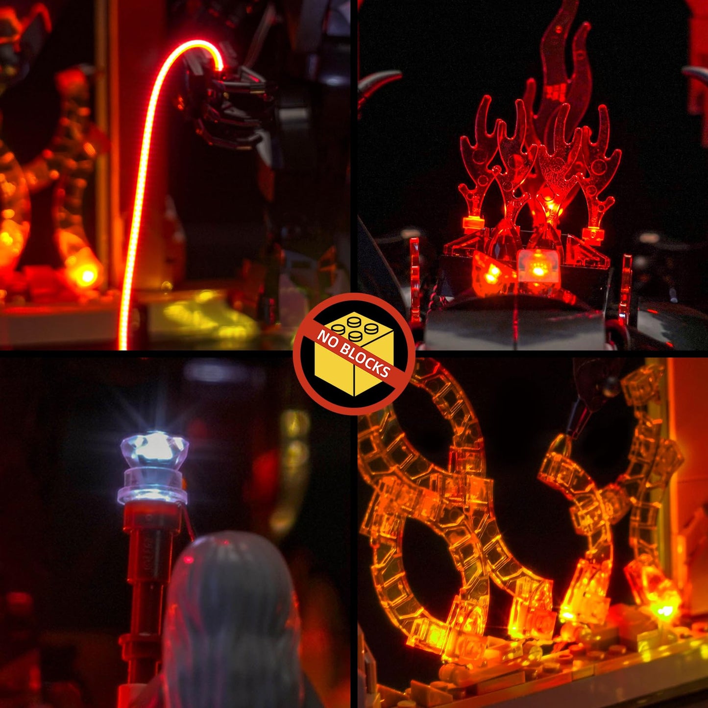 BrickBling Light for Lego Balrog Book Nook – 10367 Compatible RC Version (Excludes Bricks)