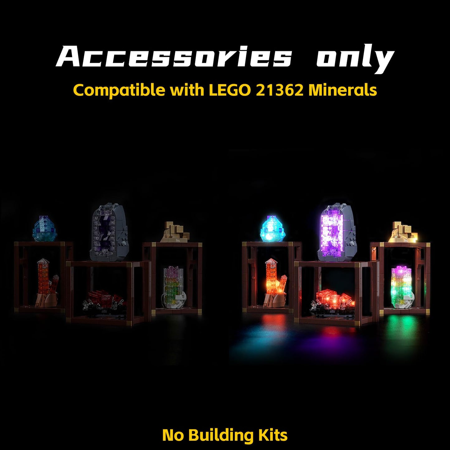 BrickBling LED Lights for LEGO Mineral Collection – Light Kit for LEGO 21362 (Lights Only)