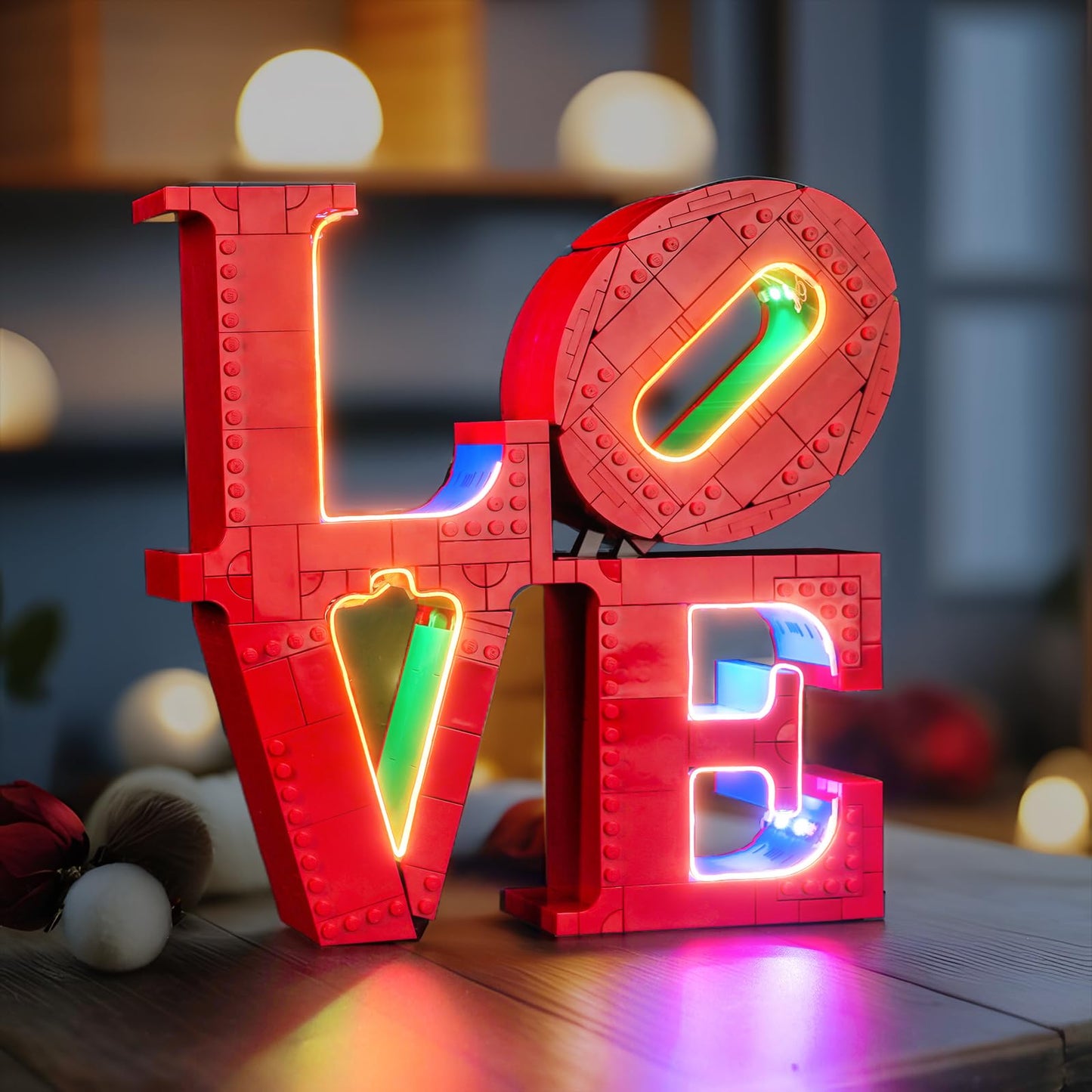 BrickBling LED Light for LEGO Art Love Sculpture (31214) – Creative USB Lighting Kit, Valentine’s Day Gift