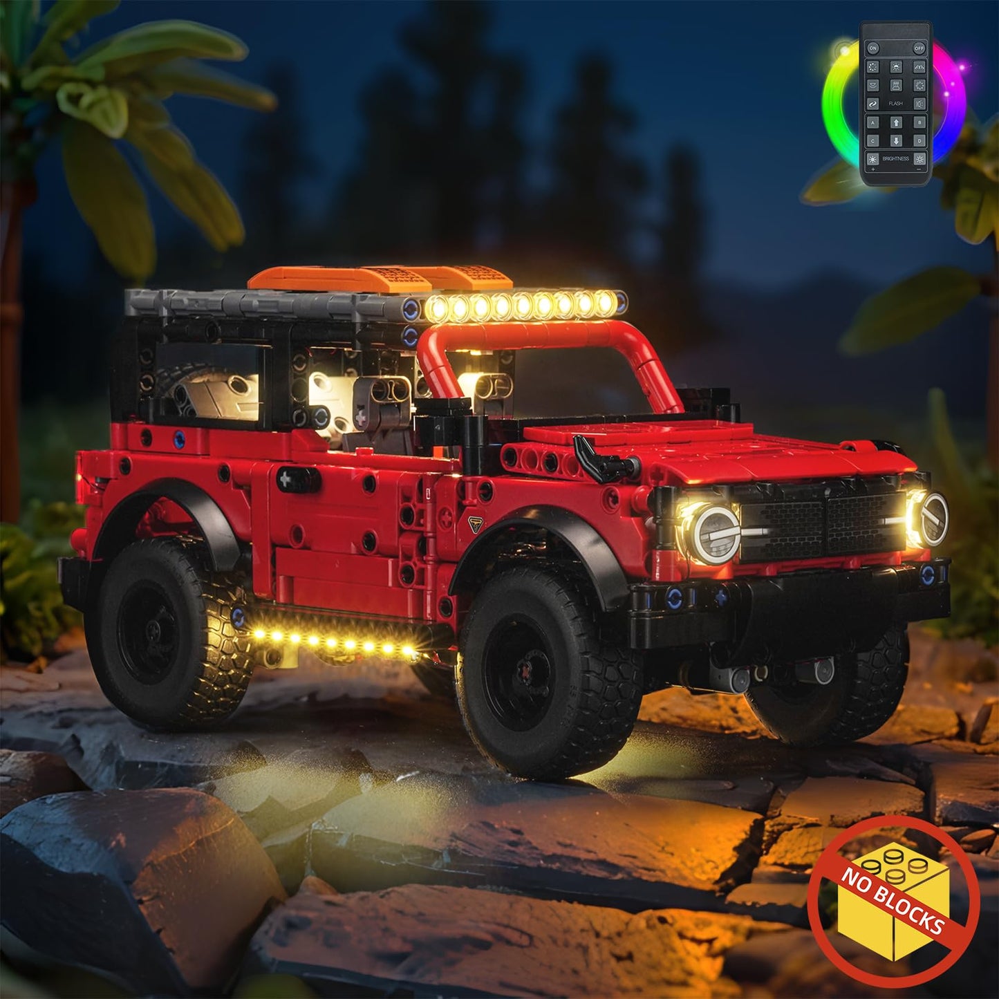 BrickBling LED Lighting Kit for Lego Ford Bronco Technic 42213 – Light Kit Only