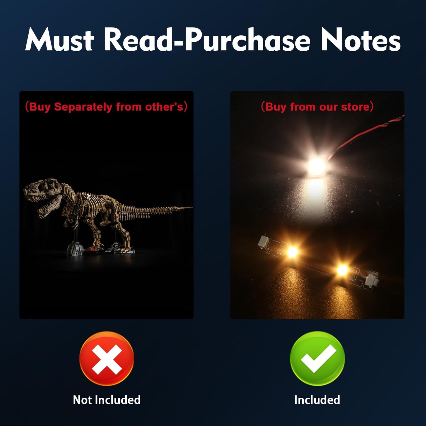 BrickBling LED Light Kit for Lego Tyrannosaurus Rex (76968) – Lighting Upgrade