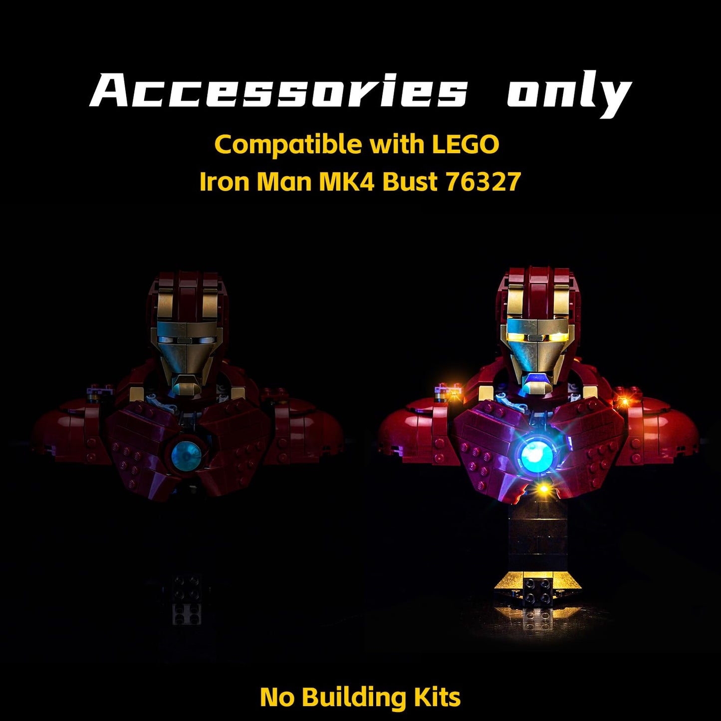 BrickBling LED Light for Lego Iron Man MK4 Bust (Light Only)