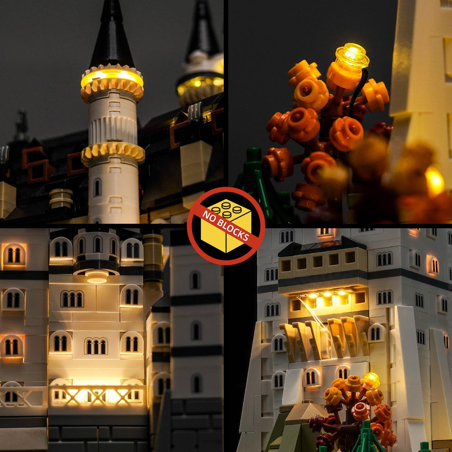 BrickBling LED Lighting for Lego Neuschwanstein Castle 21063 – Dimmable Touch Sensor