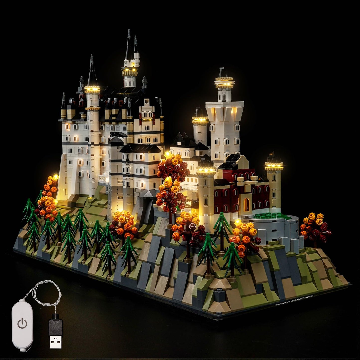 BrickBling LED Lighting for Lego Neuschwanstein Castle 21063 – Dimmable Touch Sensor