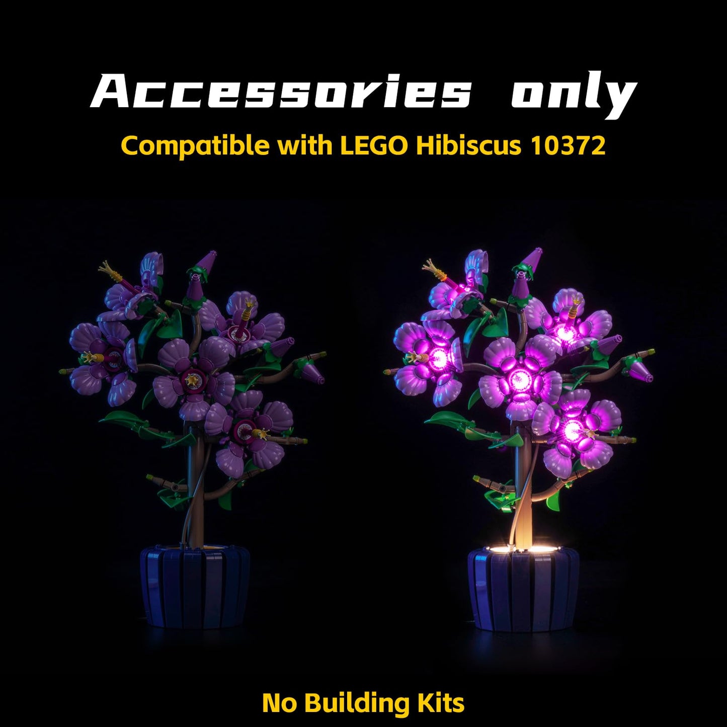 BrickBling Hibiscus Light Kit for Lego 10372 – USB LED Lighting for Botanical Display (Lights Only)