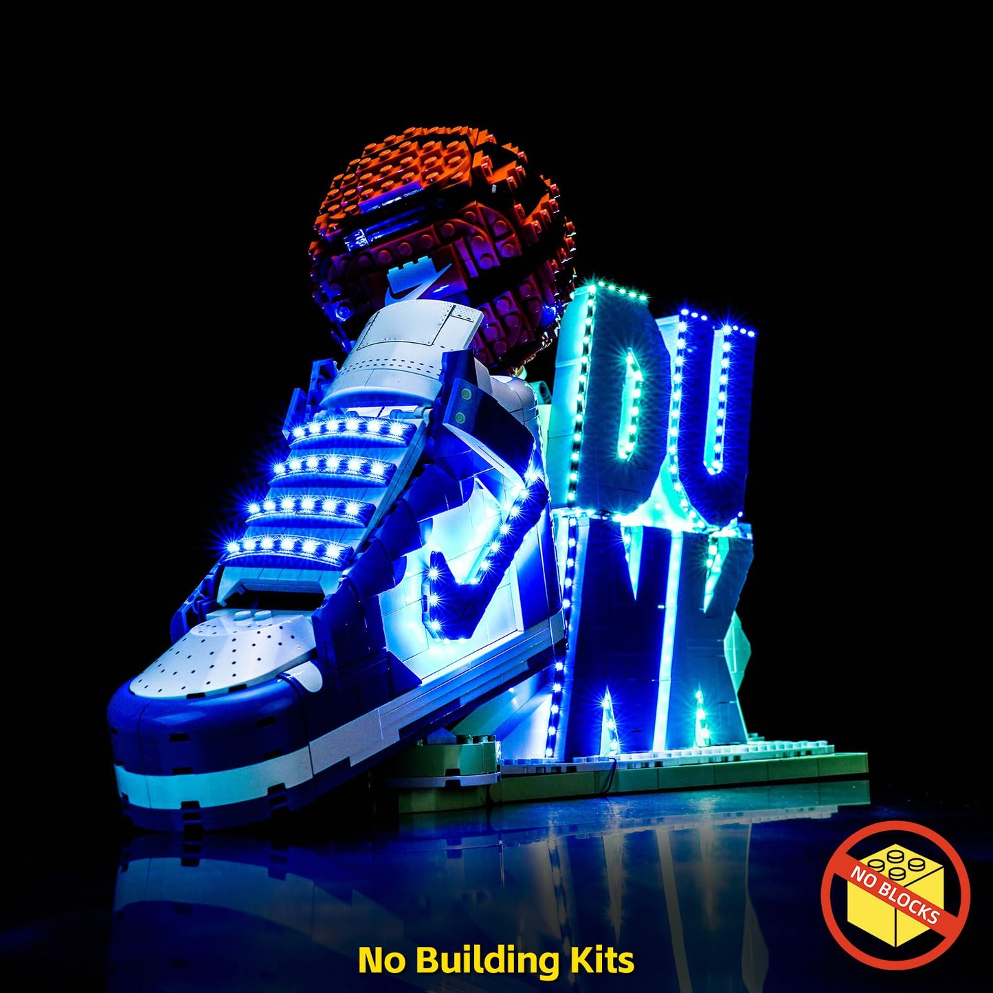 BrickBling LED Light for Lego Nike Dunk – Touch-Sensitive Dimmer, Lego 43008 (Excludes Bricks)