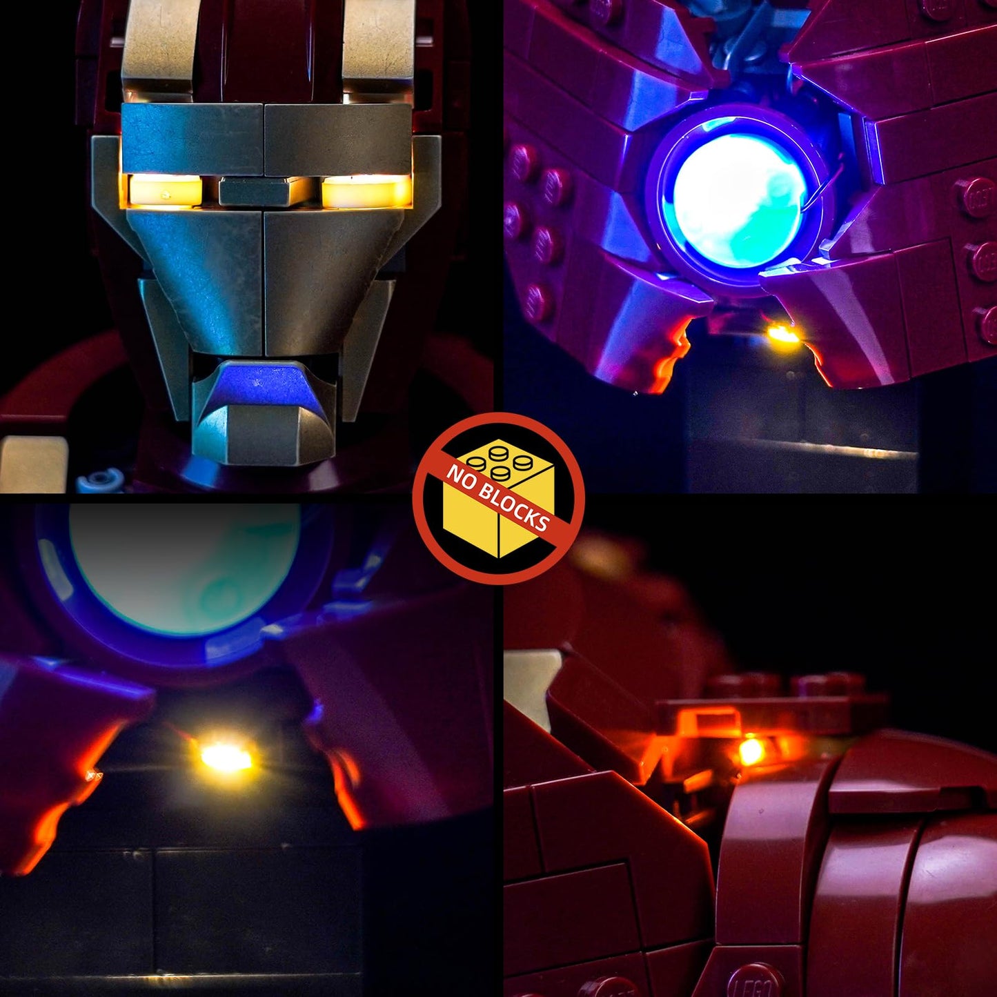 BrickBling LED Light for Lego Iron Man MK4 Bust (Light Only)