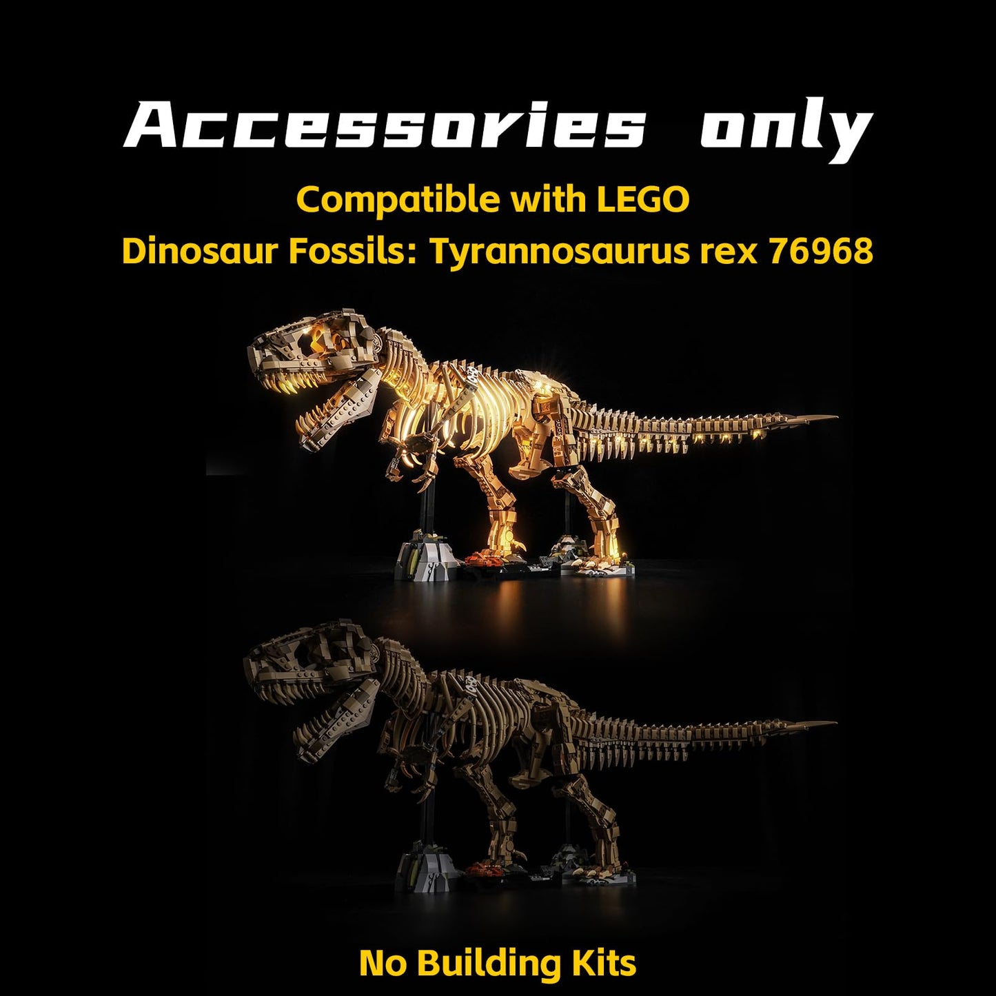 BrickBling LED Light Kit for Lego Tyrannosaurus Rex (76968) – Lighting Upgrade
